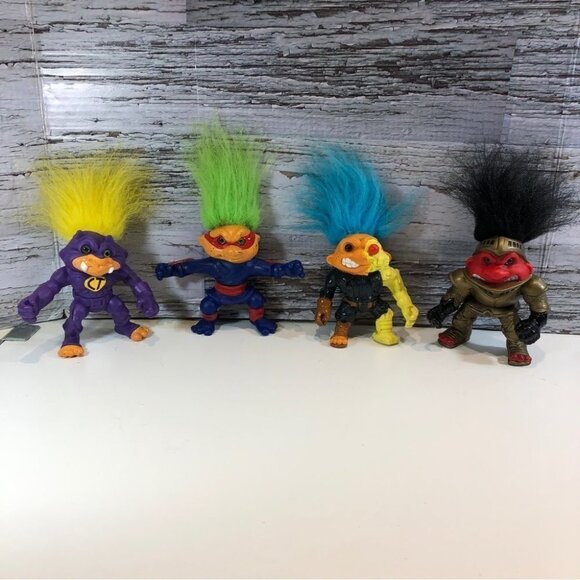 Battle Trolls Vintage 1992 Hasbro Lot of 4 Orginal Action Figures